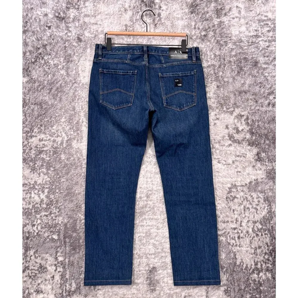 Armani Exchange Jeans 30 x 27 Mens J13 Slim Fit Dark Wash Denim